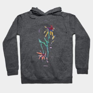 Flowers in an abstract Square Vase Hoodie